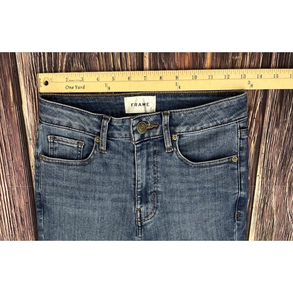 💋Frame Denim Le Slim Palazzo High Rise Bootcut Jeans Womens Size 25 Stretch - Picture 3 of 10